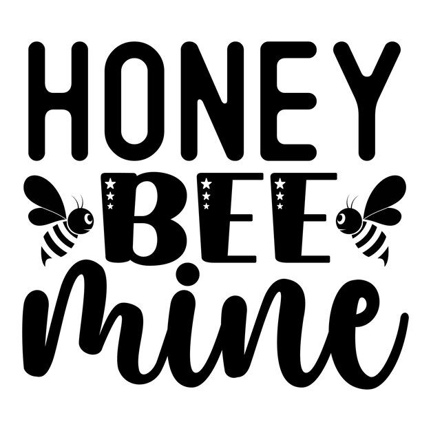 Un póster en blanco y negro que dice 'miel de abeja'.