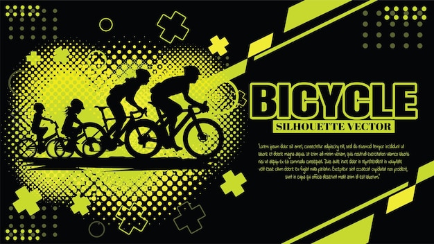 Vector un póster para una carrera de bicicletas con las palabras 