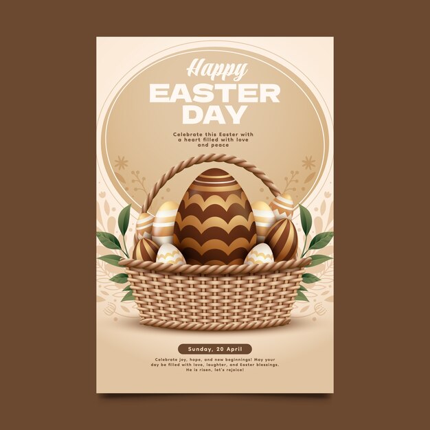 Poster de la celebración del día de Pascua