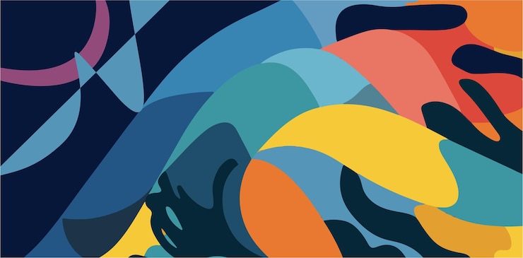 Vector poster de colores abstractos fondo de onda animación pantalla de computadora ilusión de fondo