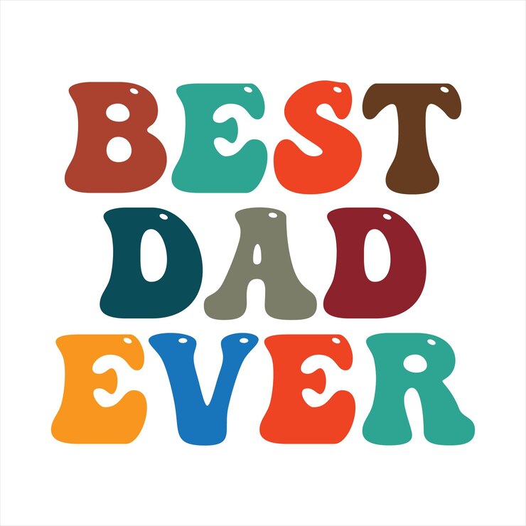 Un póster colorido que dice el mejor papá de todos.