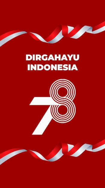 Póster Dirgahayu Indonesia 78