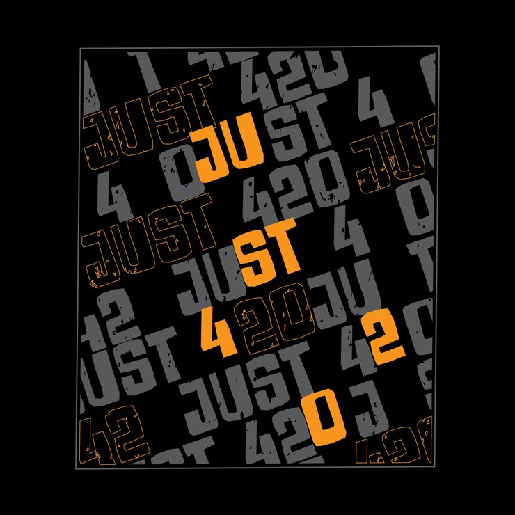 Póster de diseño abstracto de solo 420 camisetas y prendas de vestir con estilo Vector Premium