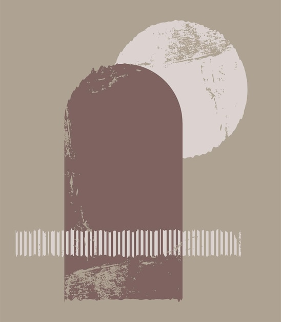 Un póster con un diseño geométrico minimalista. Formas simples. Un conjunto de postales, carteles, fondos con composiciones abstractas. Diseño de arte moderno.