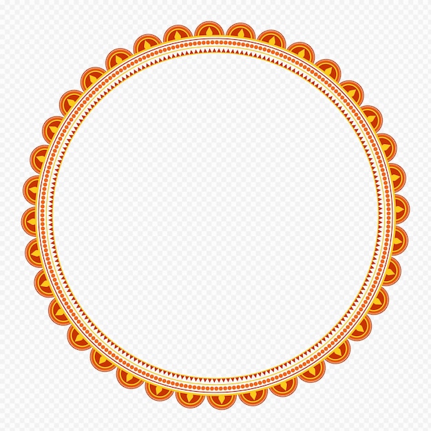Poster de Durga Puja de fondo Venta de marco circular con borde en fondo transparente