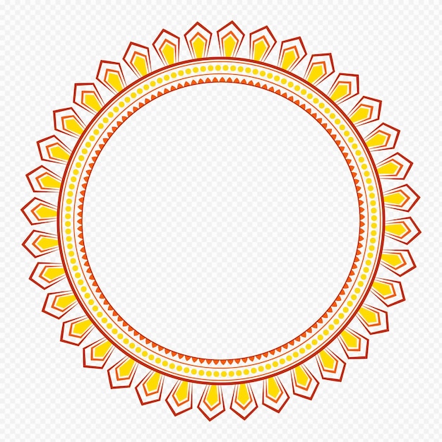 Poster de Durga Puja de fondo Venta de marco circular con borde en fondo transparente