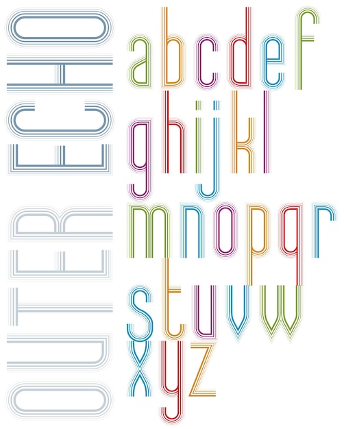 Póster, eco, luz, rayado, fuente, brillante, transparente, condensado, letras minúsculas, en, fondo blanco