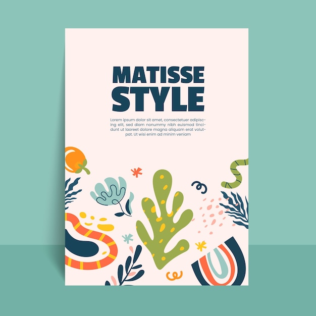 Un póster de estilo matisse dibujado a mano