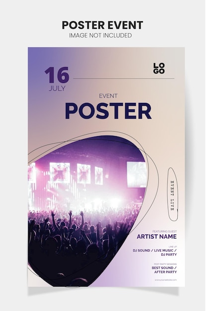 Póster Evento gradiente Música