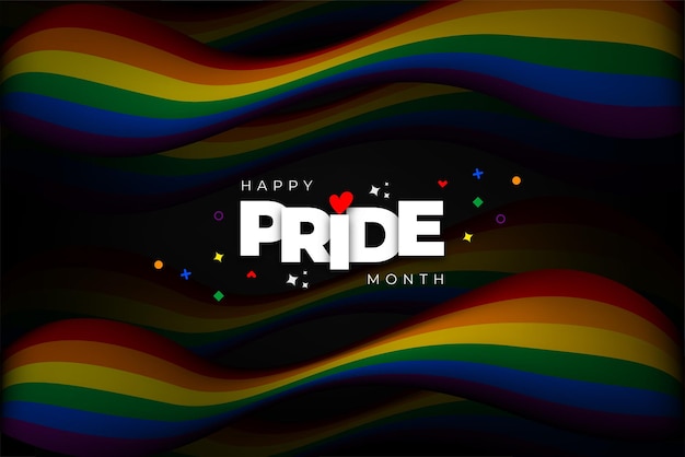 Poster de felicitación con fondo de arco iris oscuro