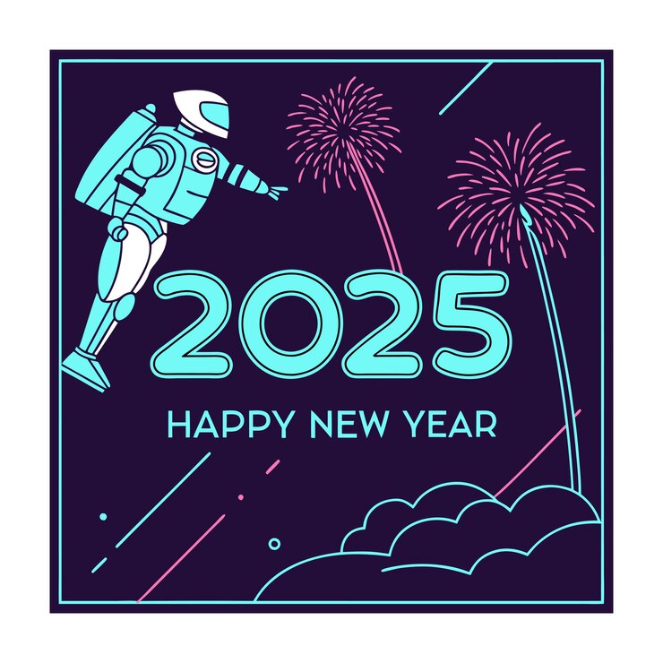 Vector poster de feliz año nuevo e ilustración vectorial de tarjetas de felicitación con texto para deseos y celebraciones