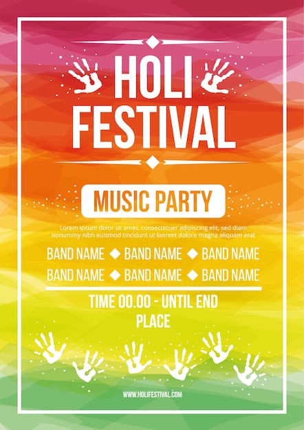 Vector poster festival holi