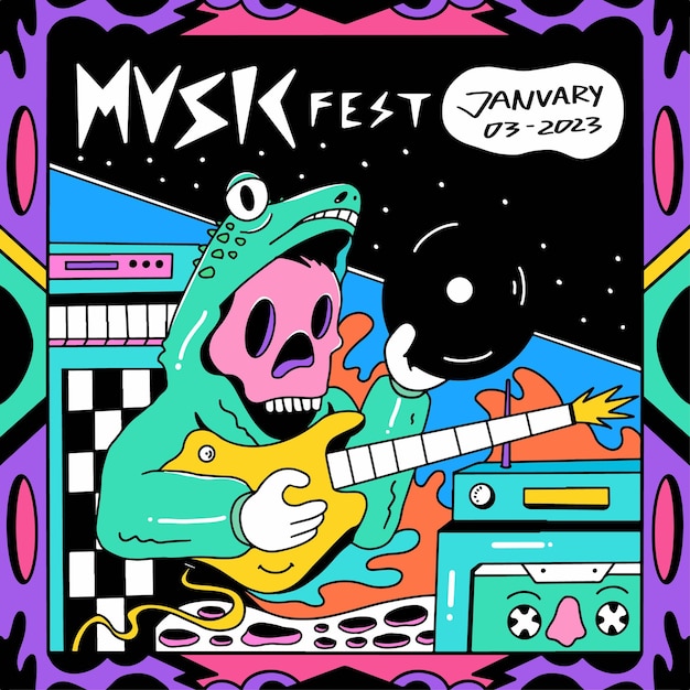 Póster de festival de música