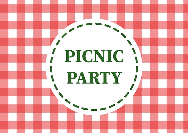 Póster Fiesta de picnic en vector de mantel