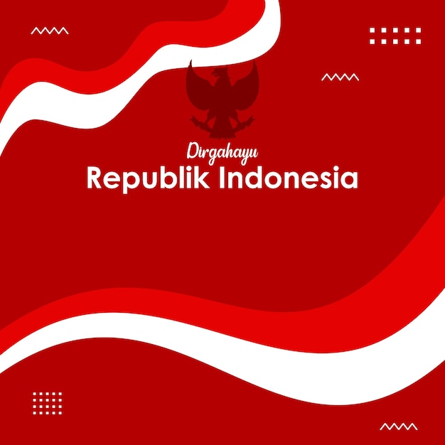 Vector poster flayer telón de fondo peringatan kemerdekaan día de la independencia de indonesia