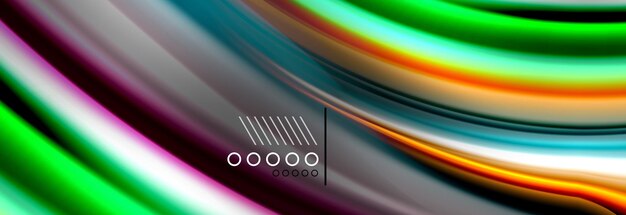 Poster de flujo de color onda forma líquida color de fondo diseño artístico para su diseño