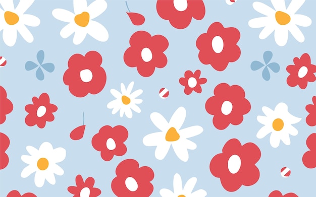 Poster de fondo abstracto con flores