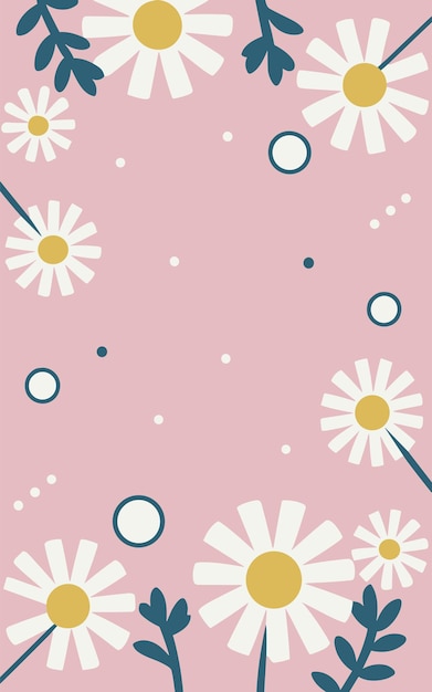 Poster de fondo abstracto con flores