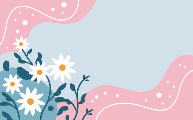 Poster de fondo abstracto con flores