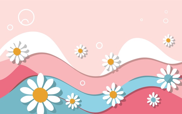Poster de fondo abstracto con flores
