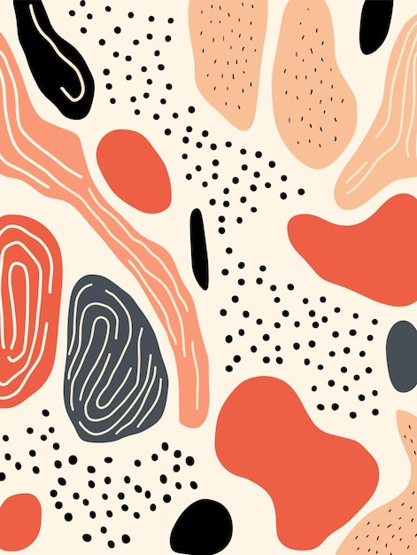 Poster de fondo abstracto con flores