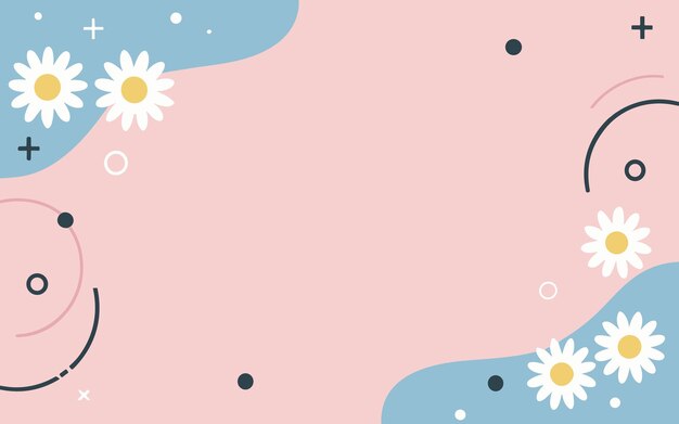 Poster de fondo abstracto con flores