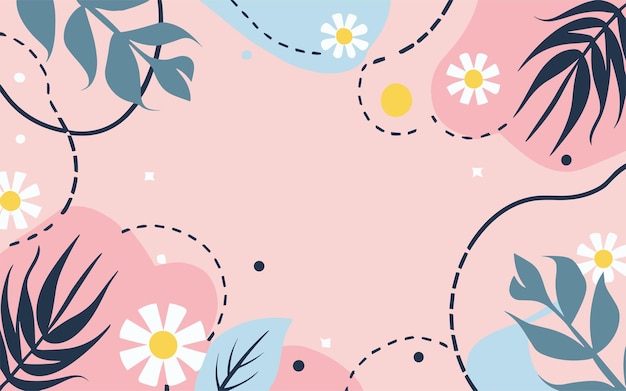 Vector poster de fondo abstracto con flores