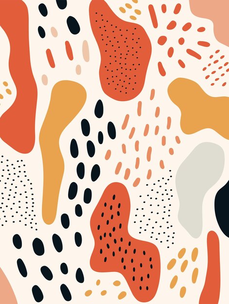 Poster de fondo abstracto con flores