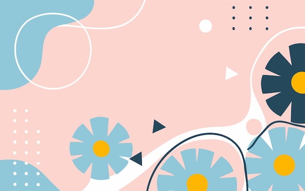 Poster de fondo abstracto con flores