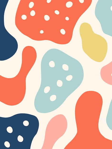 Poster de fondo abstracto con flores