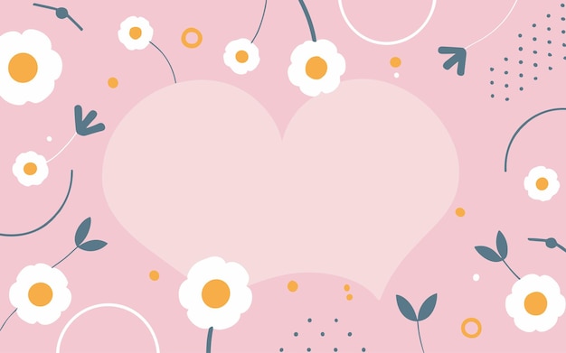 Poster de fondo abstracto con flores