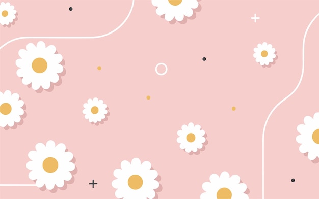 Poster de fondo abstracto con flores