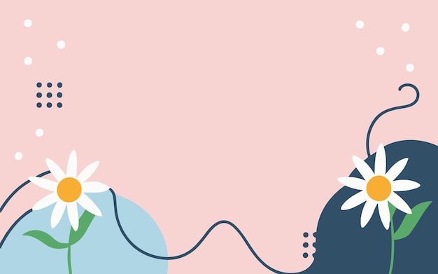 Poster de fondo abstracto con flores