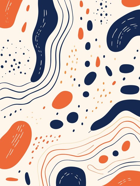 Poster de fondo abstracto con flores