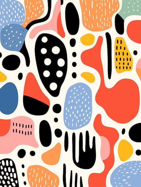 Poster de fondo abstracto con flores