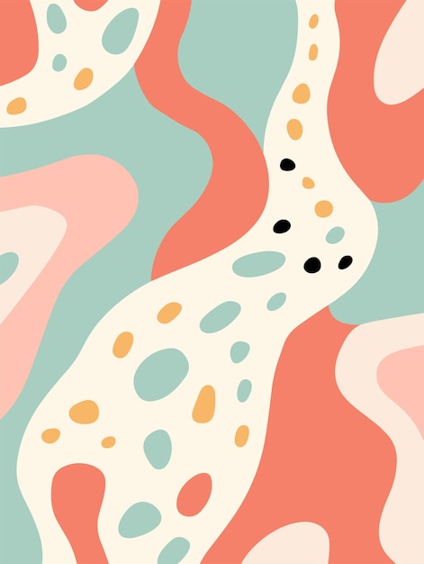 Poster de fondo abstracto con flores