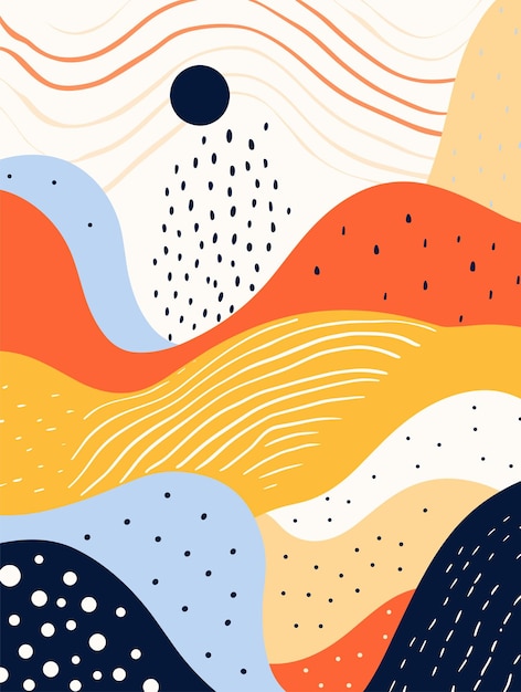 Poster de fondo abstracto con flores