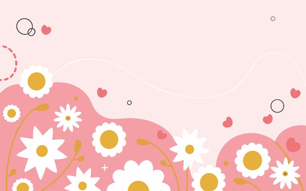 Poster de fondo abstracto con flores