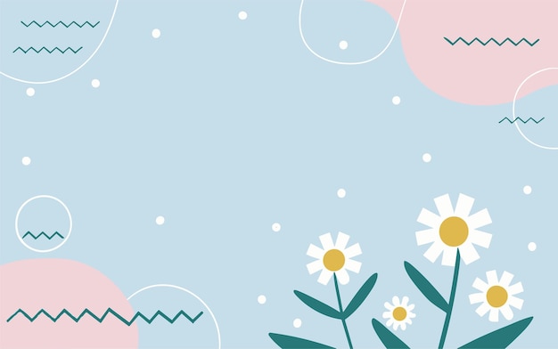 Poster de fondo abstracto con flores