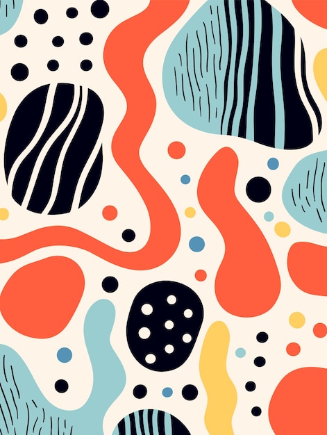 Poster de fondo abstracto con flores