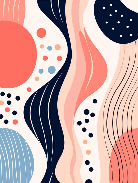 Poster de fondo abstracto con flores