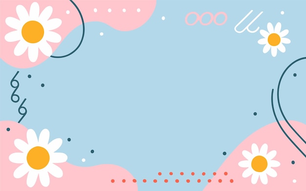 Poster de fondo abstracto con flores