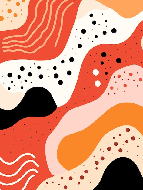 Poster de fondo abstracto con flores