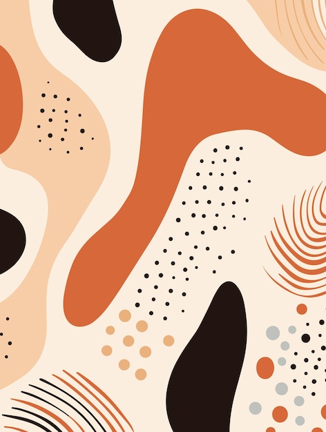 Poster de fondo abstracto con flores