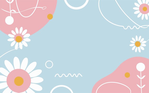 Poster de fondo abstracto con flores