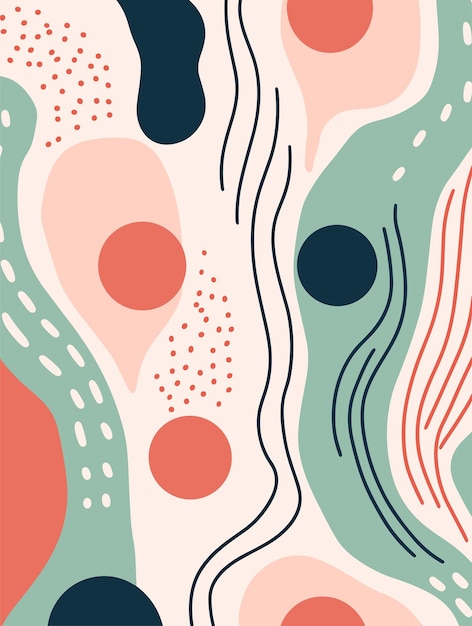 Poster de fondo abstracto con flores
