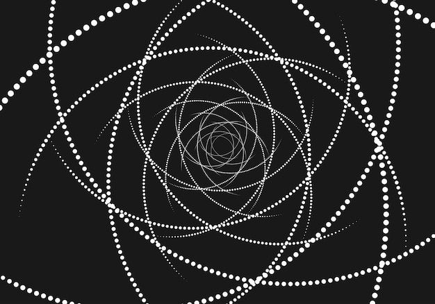 Póster de fondo de puntos abstractos con dinámica. red de tecnología Ilustración vectorial.
