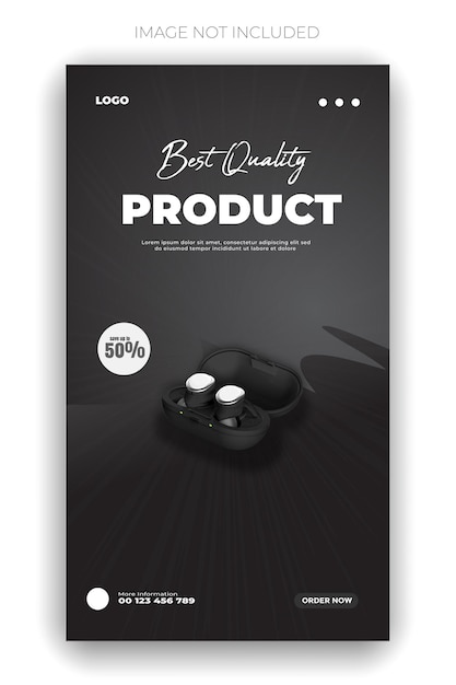a poster for best product with a black background