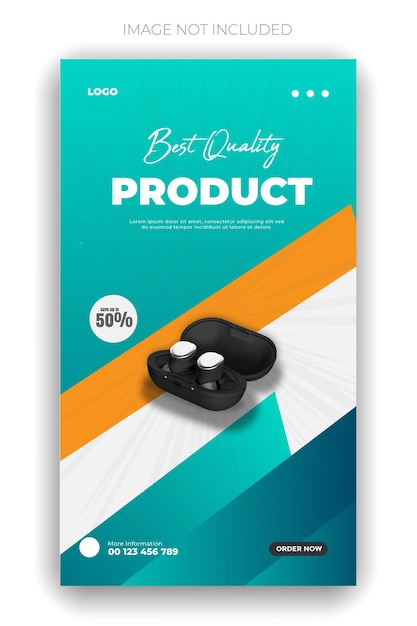 a poster for best product with a blue background
