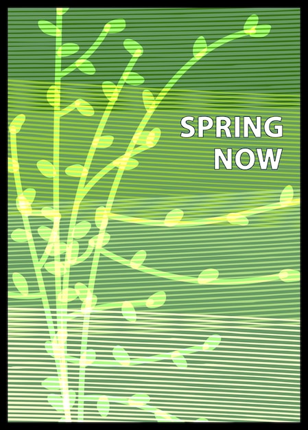 Poster futurista brillante para la temporada de primavera Composición a rayas abstractas con superposición y efecto de distorsión digital Bandera vectorial.